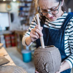 Patricia Shone in her studio 2018